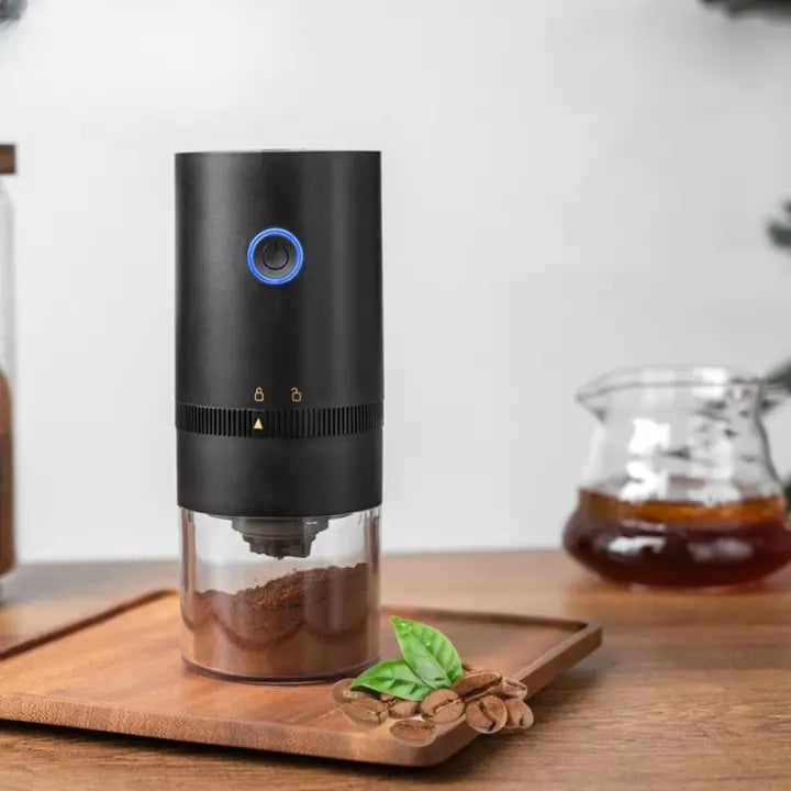 Elektrische Kaffeemühle mit einstellbarem Mahlgrad | USB Aufladbar & Kabellos | Für Kaffee, Gewürze, Pfeffer und Samen 1