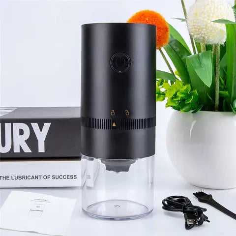 Elektrische Kaffeemühle mit einstellbarem Mahlgrad | USB Aufladbar & Kabellos | Für Kaffee, Gewürze, Pfeffer und Samen