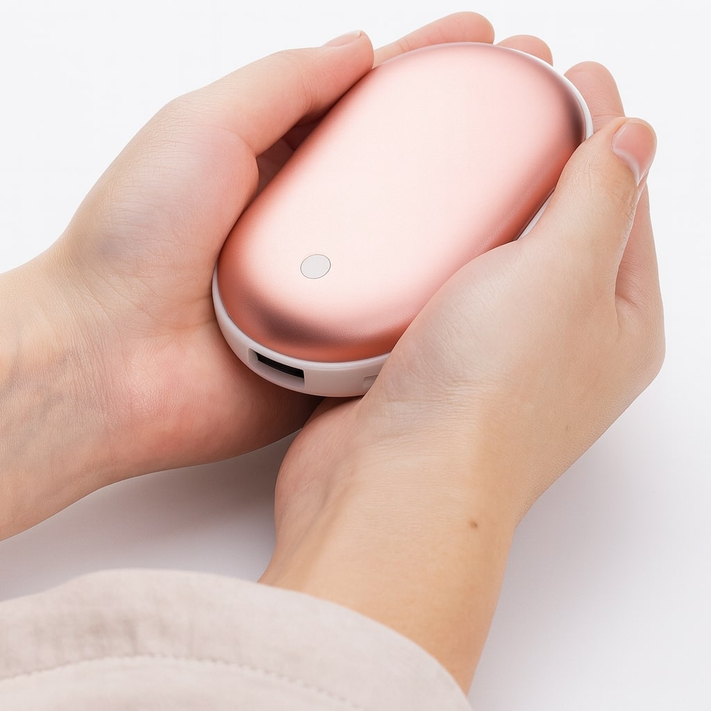 Elektrischer Handwärmer mit Powerbank | Wiederaufladbarer Taschenwärmer | 3 Heizstufen | HandHimmel