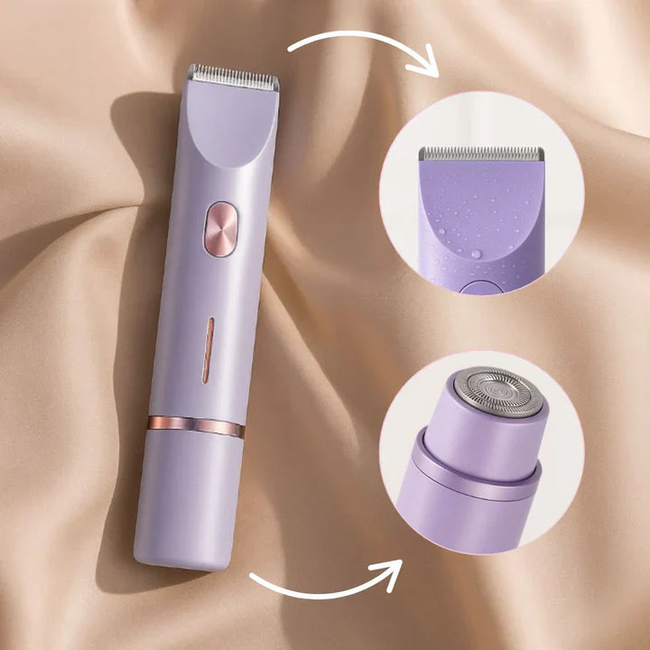 Elektrischer Rasierer | Intimrasierer für Frauen | 2-in-1-Rasierkopf | Smoothly