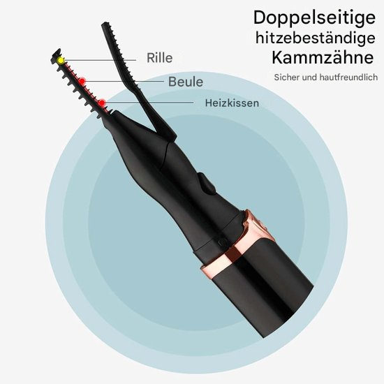 Elektrischer Wimpernformer | 3 Temperaturmodi | Langanhaltender Schwung | Curluxe