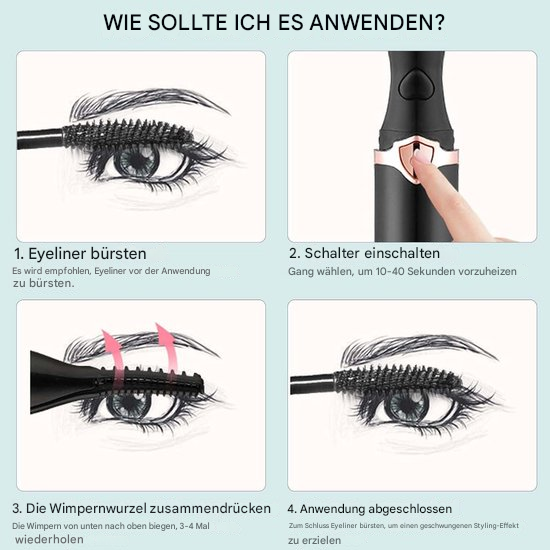 Elektrischer Wimpernformer | 3 Temperaturmodi | Langanhaltender Schwung | Curluxe