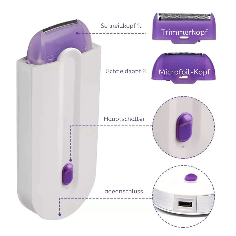 Elektrisches Haarentfernungsgerät für Frauen | Schmerzfreie Mikro-Oszillationstechnologie | LaserRemover