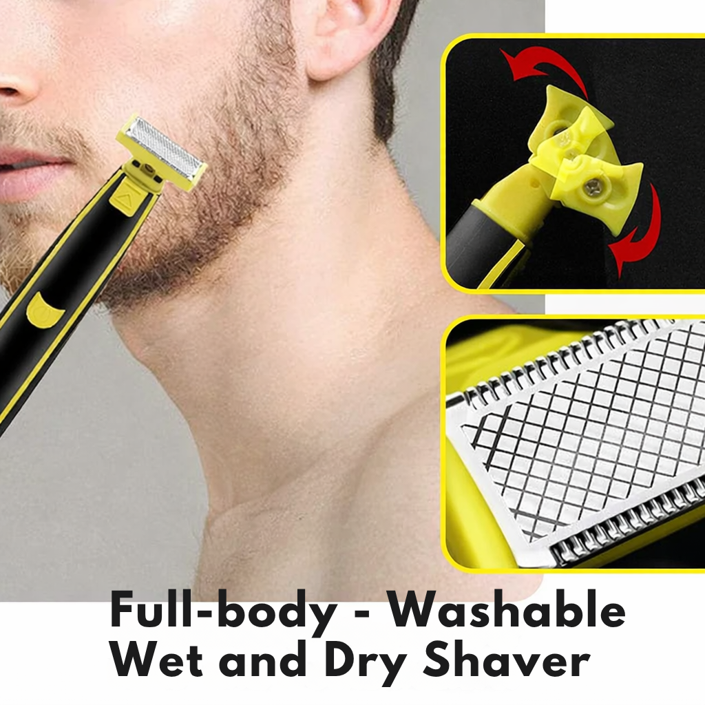 Elektrorasierer für Männer | Wasserdichter, über USB aufladbarer Trimmer | TrimEdge