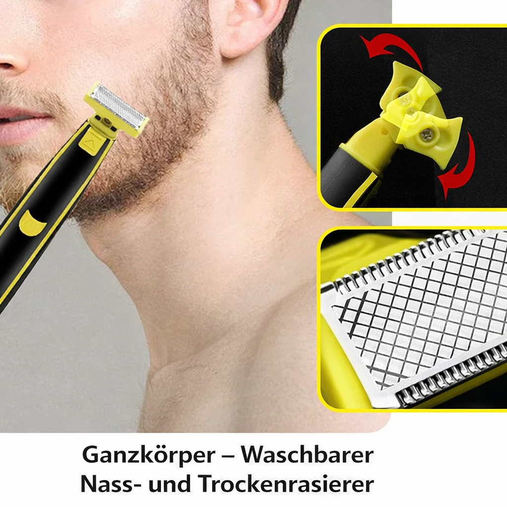 Elektrorasierer für Männer | Wasserdichter, über USB aufladbarer Trimmer | TrimEdge