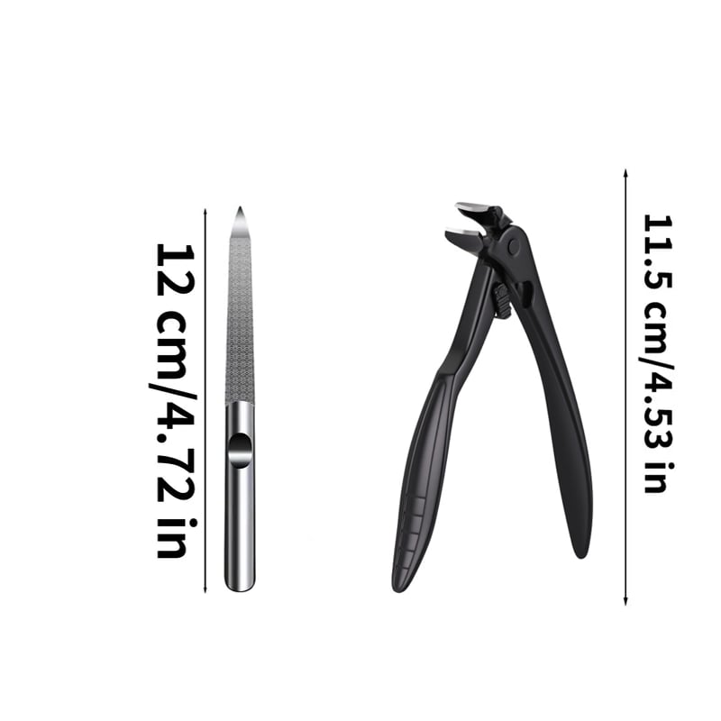 Ergonomische Nagelschere | Langer Griff | Abgewinkelter Kopf | ComfortClip