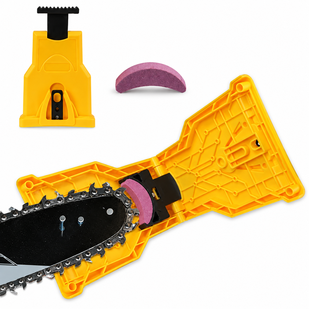 Ersatz-Schleifsteine für Kettensägenschärfer, 5er Set | Für Schärfer 35-50 cm (14-20 Zoll) | Passend für 2-Niet-Systeme