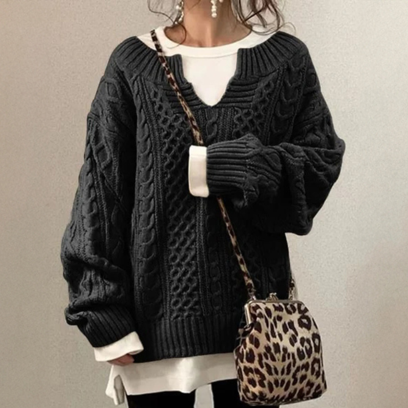 Eva™ - Grobstrick-Pullover in lockerer Passform