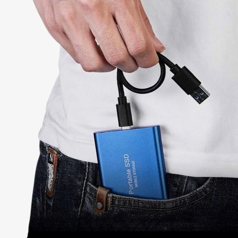Externe SSD 128 GB | 20 MB/s Übertragung | Aluminium Stoßfest Wasserfest | Driveon