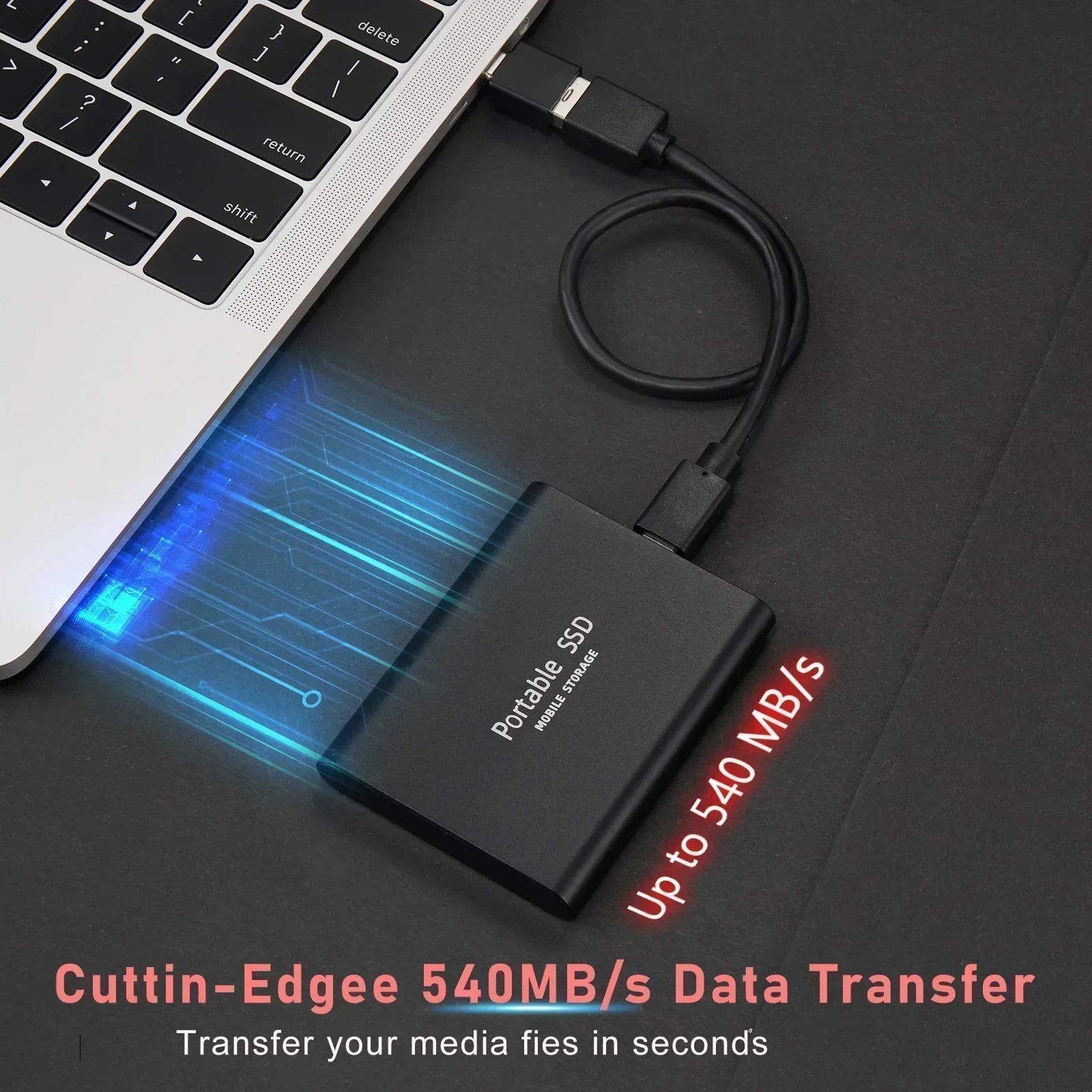 Externe SSD Mit 128GB | Schnelle Datensicherung | USB C Verbindung | DataPulse