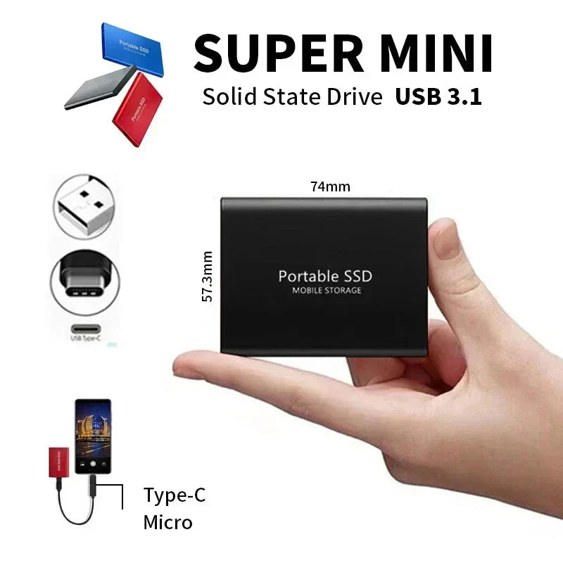 Externe SSD Mit 128GB | Schnelle Datensicherung | USB C Verbindung | DataPulse