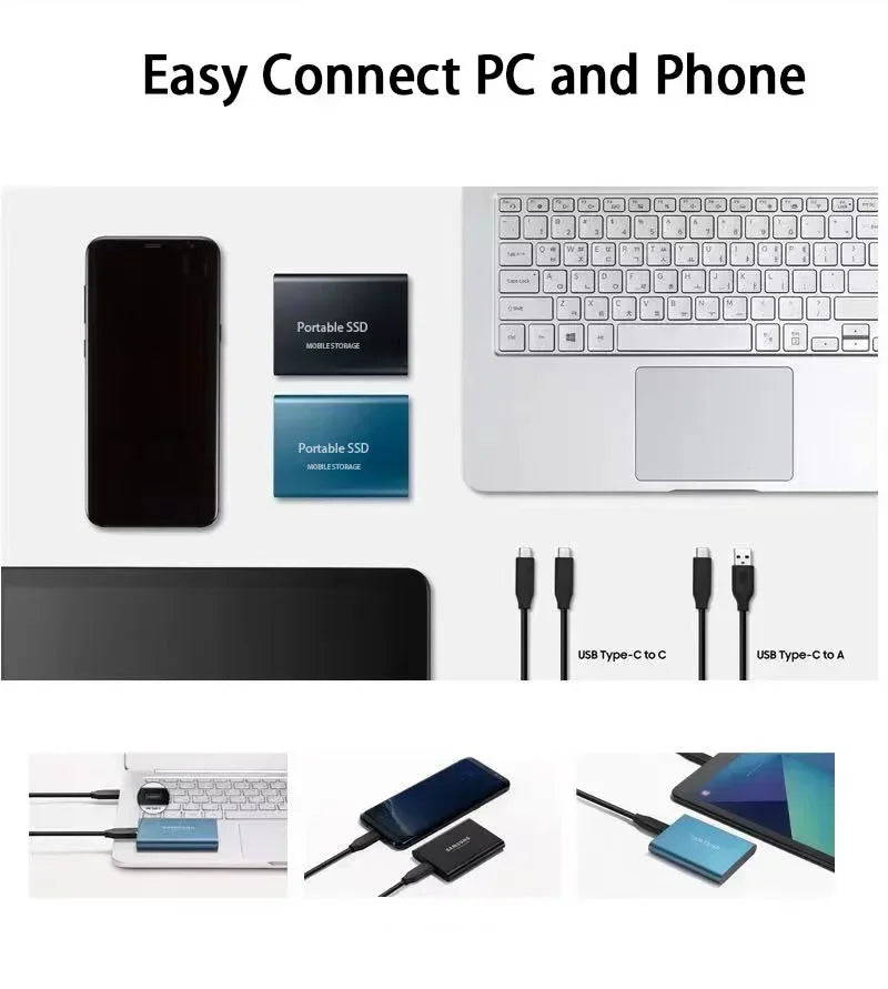Externe SSD Mit 128GB | Schnelle Datensicherung | USB C Verbindung | DataPulse