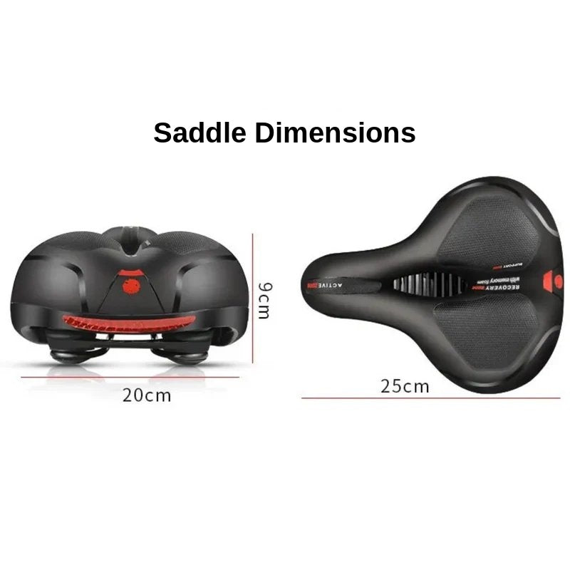 Fahrrad-Sattel | Memory-Schaum & Doppelfederung | Belüftungskanal | Veloflex