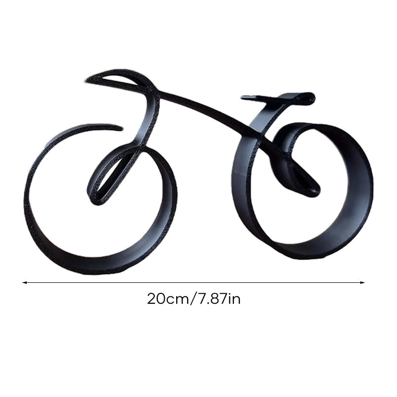 Fahrrad-Skulptur | Minimalistische Metall Deko | Matte Drahtoptik | NordCycle