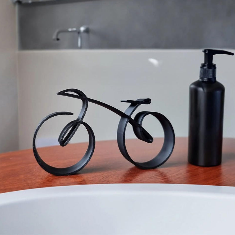 Fahrrad-Skulptur | Minimalistische Metall Deko | Matte Drahtoptik | NordCycle