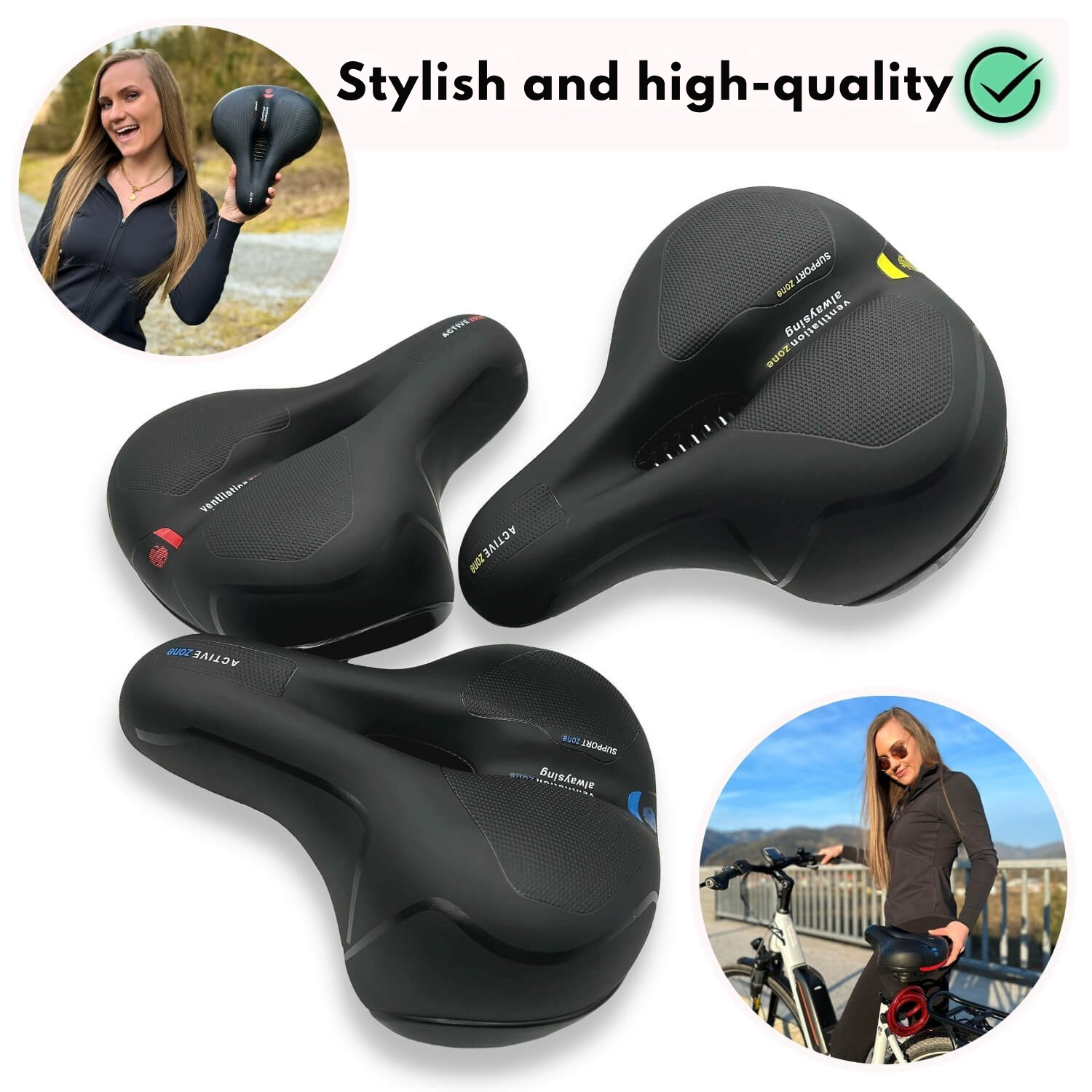 Fahrradsattel | Ergonomischer Komfort | Stoßdämpfend | RideRelief