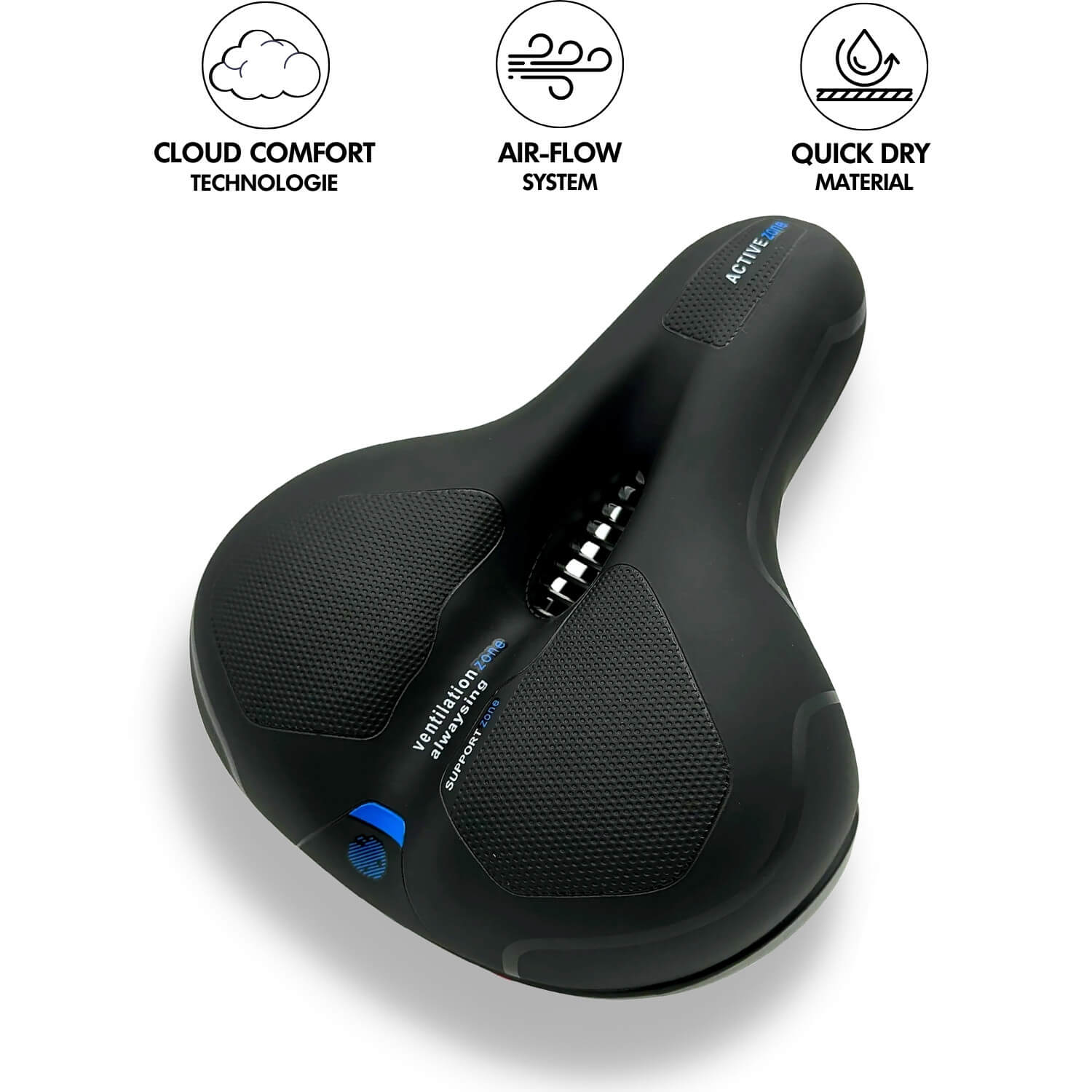 Fahrradsattel | Ergonomischer Komfort | Stoßdämpfend | RideRelief