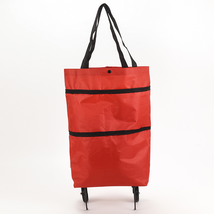 Faltbare 2-in-1 Einkaufstasche | Tragetasche & Roll-Trolley in einem | Platzsparend | CartAway
