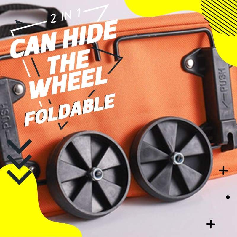 Faltbare 2-in-1 Einkaufstasche | Tragetasche & Roll-Trolley in einem | Platzsparend | CartAway
