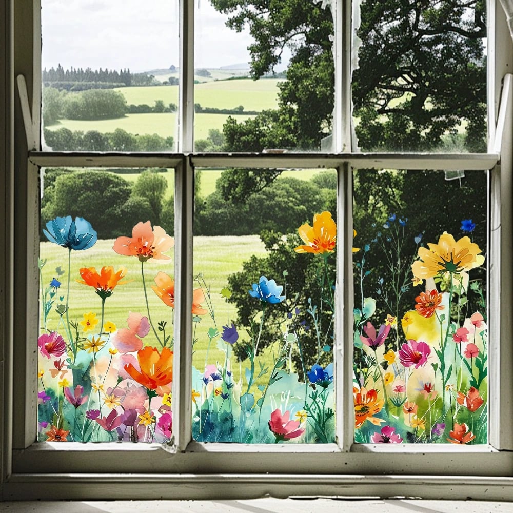 Fensterfolie | Blumenmuster | Selbstklebend | BloomPane