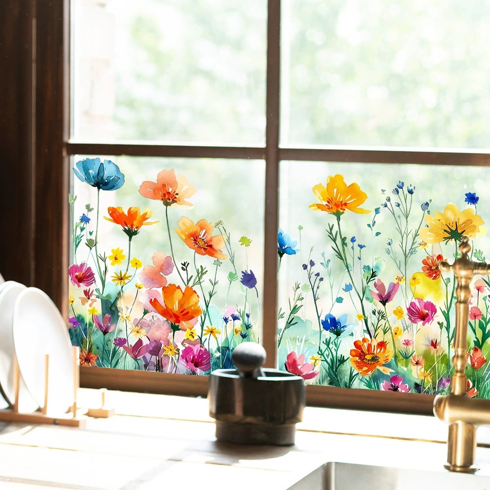Fensterfolie | Blumenmuster | Selbstklebend | BloomPane