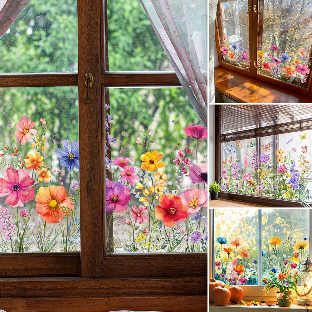 Fensterfolie | Blumenmuster | Selbstklebend | BloomPane