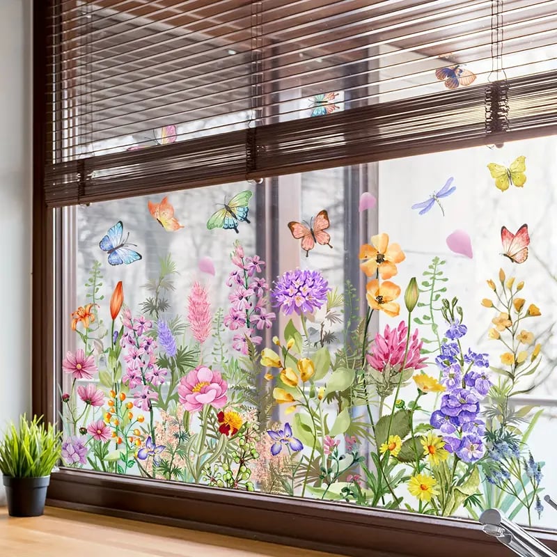 Fensterfolie | Blumenmuster | Selbstklebend | BloomPane