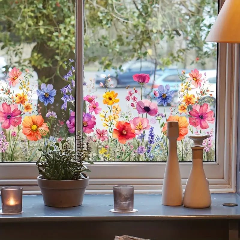 Fensterfolie | Blumenmuster | Selbstklebend | BloomPane