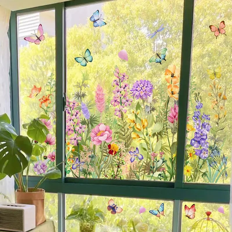 Fensterfolie | Blumenmuster | Selbstklebend | BloomPane