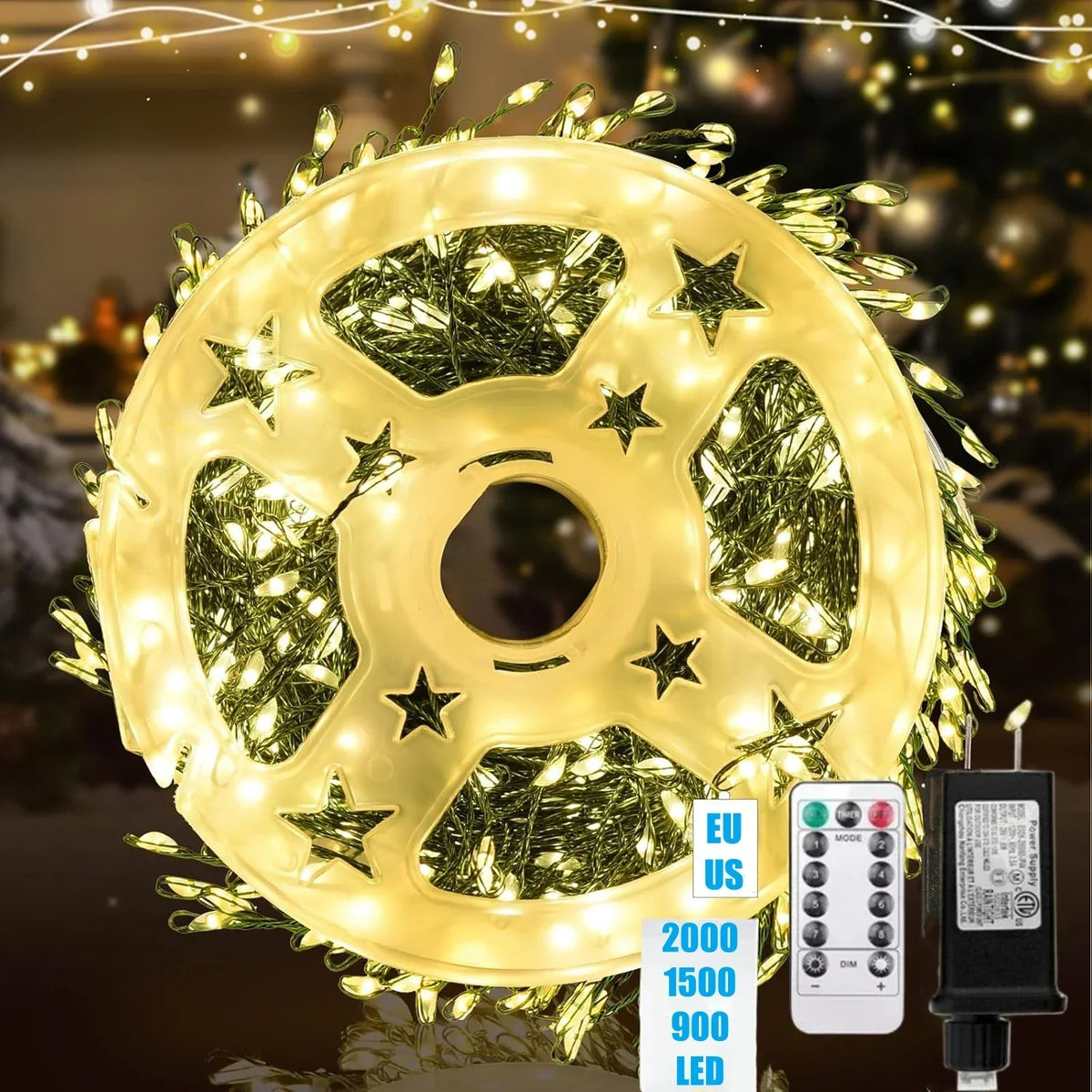 Feuerwerk Lichterkette Kupferdraht | Fernbedienung mit Timer & Dimmfunktion | IP65 Spritzwasserschutz für Innen und Außen 1