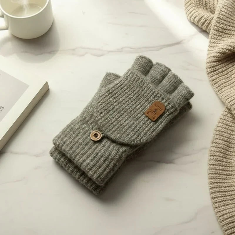 Strickhandschuhe Damen Fingerlos | Touchscreen & Warm 1