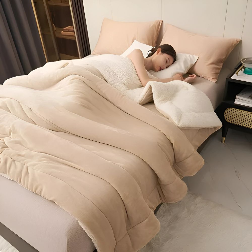 Kuscheldecke waschmaschinenfest pflegeleicht einfarbig mit 30-Grad-Wäsche