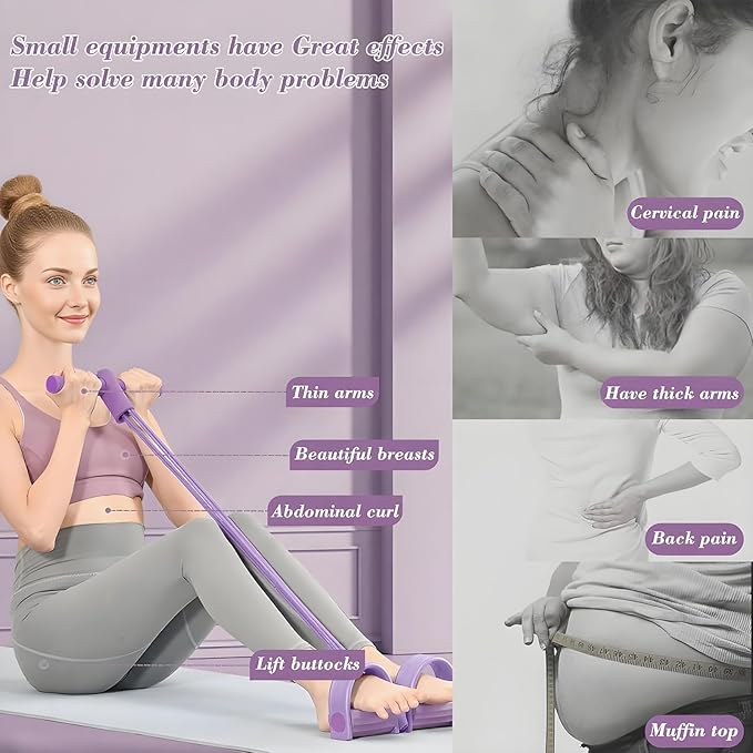 Fitness-Widerstandsband | Weiche Griffe und Fußschlaufen | Kompakt | CoreFlex