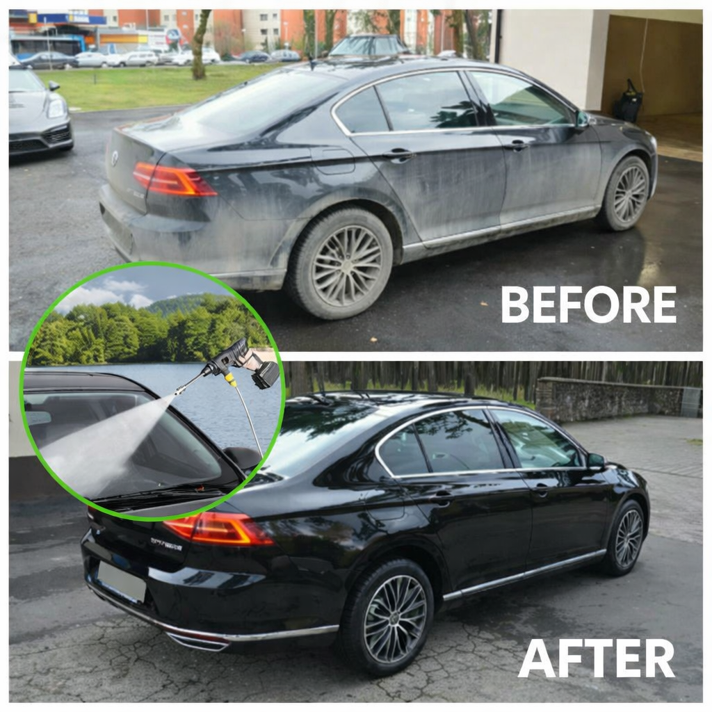 Flächenreiniger | Tragbare Außenreinigung | Einstellbare Sprühleistung | Jetlume