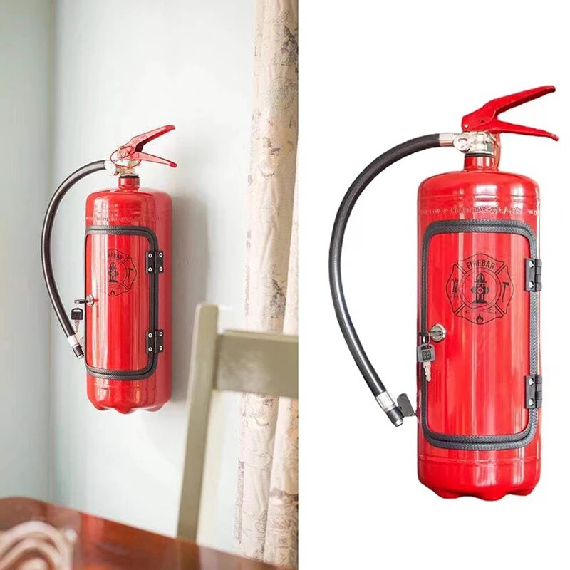 Verborgene Flaschenlagerung | Im Feuerlöscher-Design | Dekorativer Getränkeschrank | Hidebar