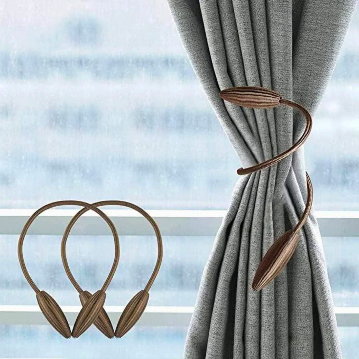 Flexible Gardinenhalter Aluminium | Werkzeugfrei | Gewebeschonend | WrapLux