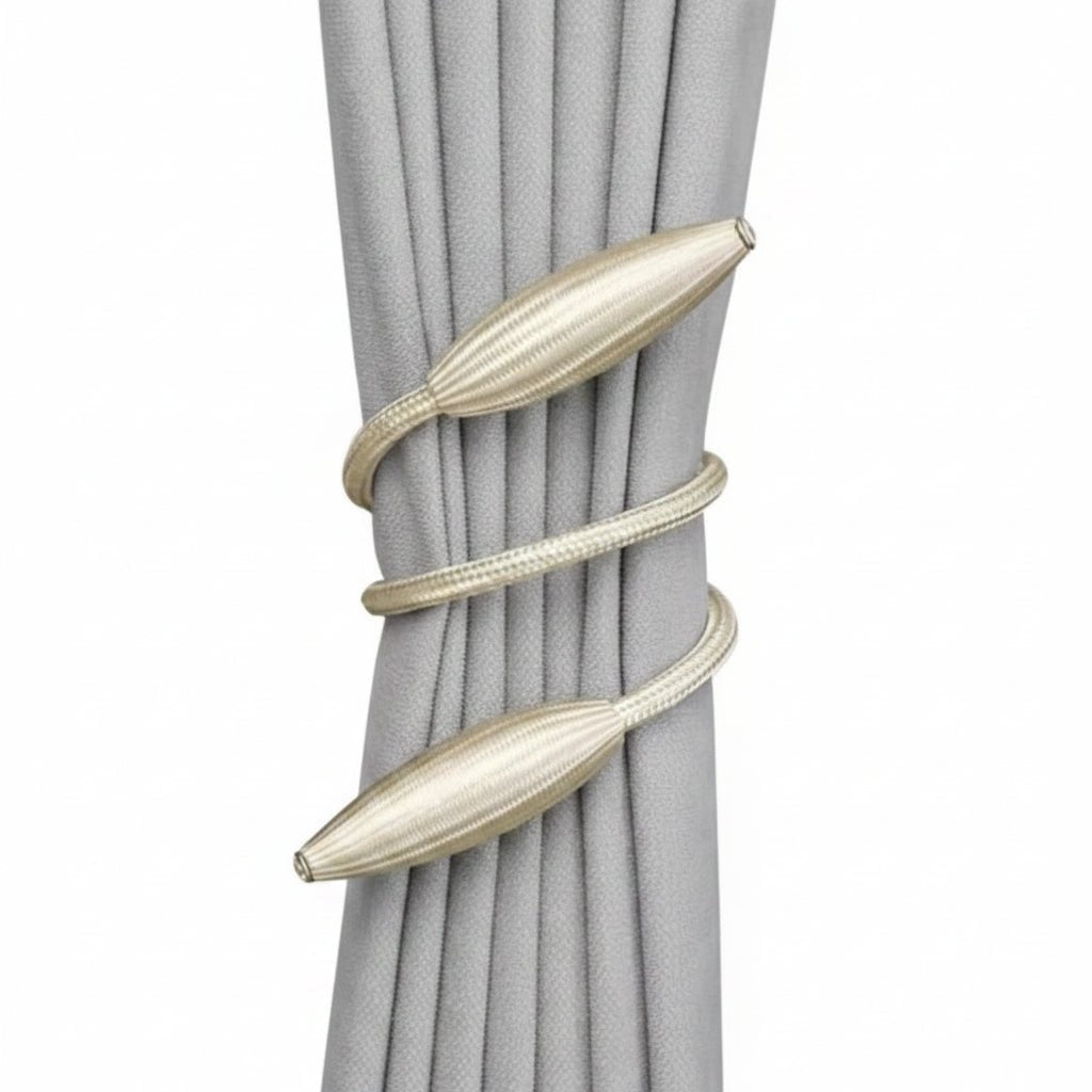Flexible Gardinenhalter Aluminium | Werkzeugfrei | Gewebeschonend | WrapLux