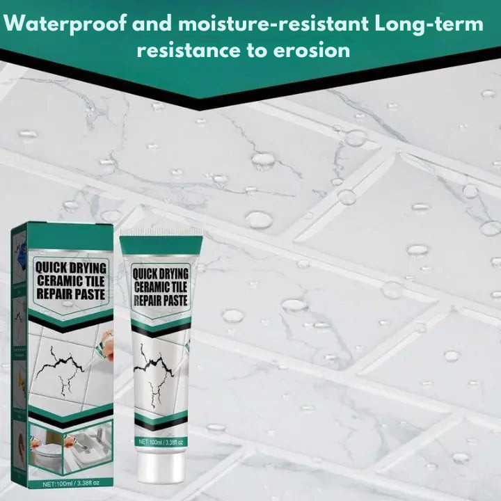Fliesen | Schnell trocknende Reparaturpaste | Wasserfest | CeramiCare