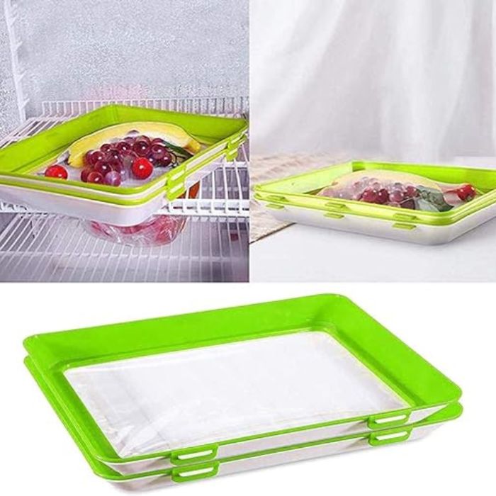 Frischhalteplatte | Lebensmittel länger frisch | Elastische Dichtfolie | FreshPlate