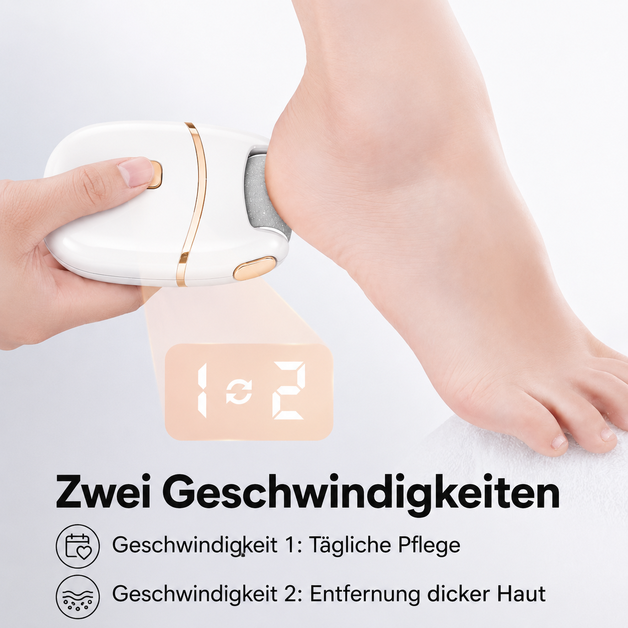 Fußschleifer Damen | Elektrischer Hornhautentferner | Glatte Füße & Sichtbar Gepflegtes Hautbild | Calluséa