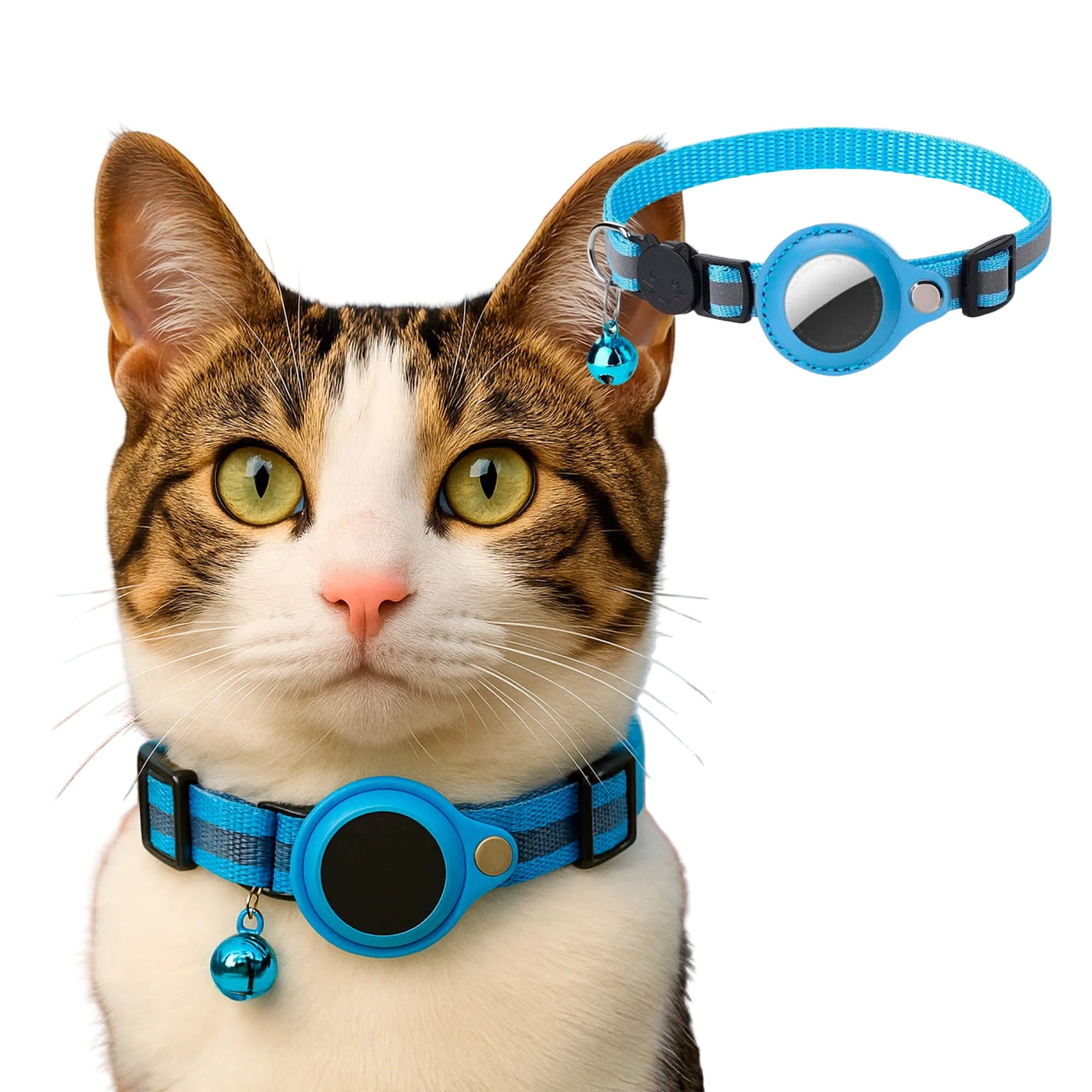 GPS Katzenhalsband | Sicherheitsverschluss & Reflektierend | Verstellbar | Tracepaw