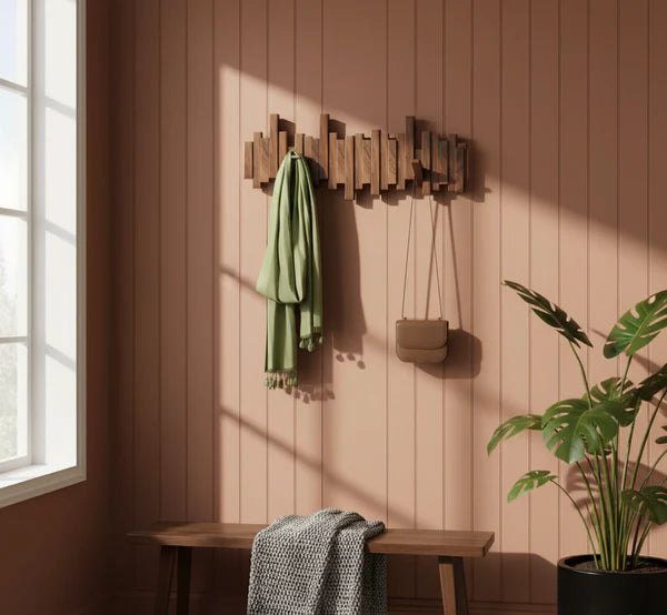 Garderobe Wand | Design Wandhaken | Platzsparend klappbar | HookHaven