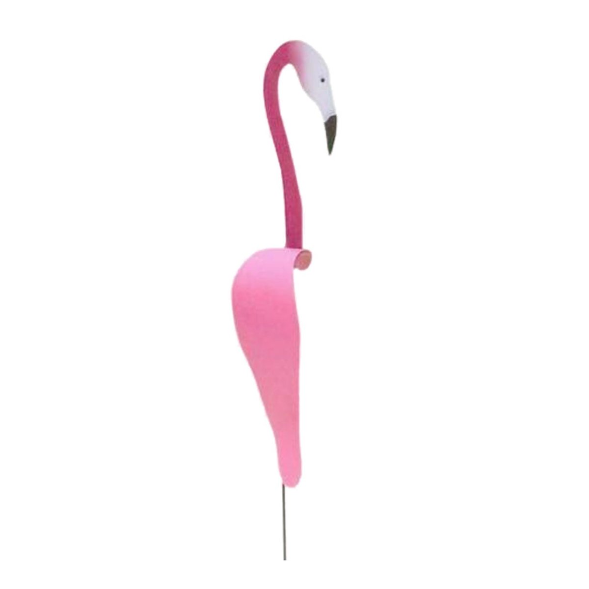 Decoración de jardín Flamingolo de aluminio | Indicador de viento y decoración | Hecho a mano | PinkDrift