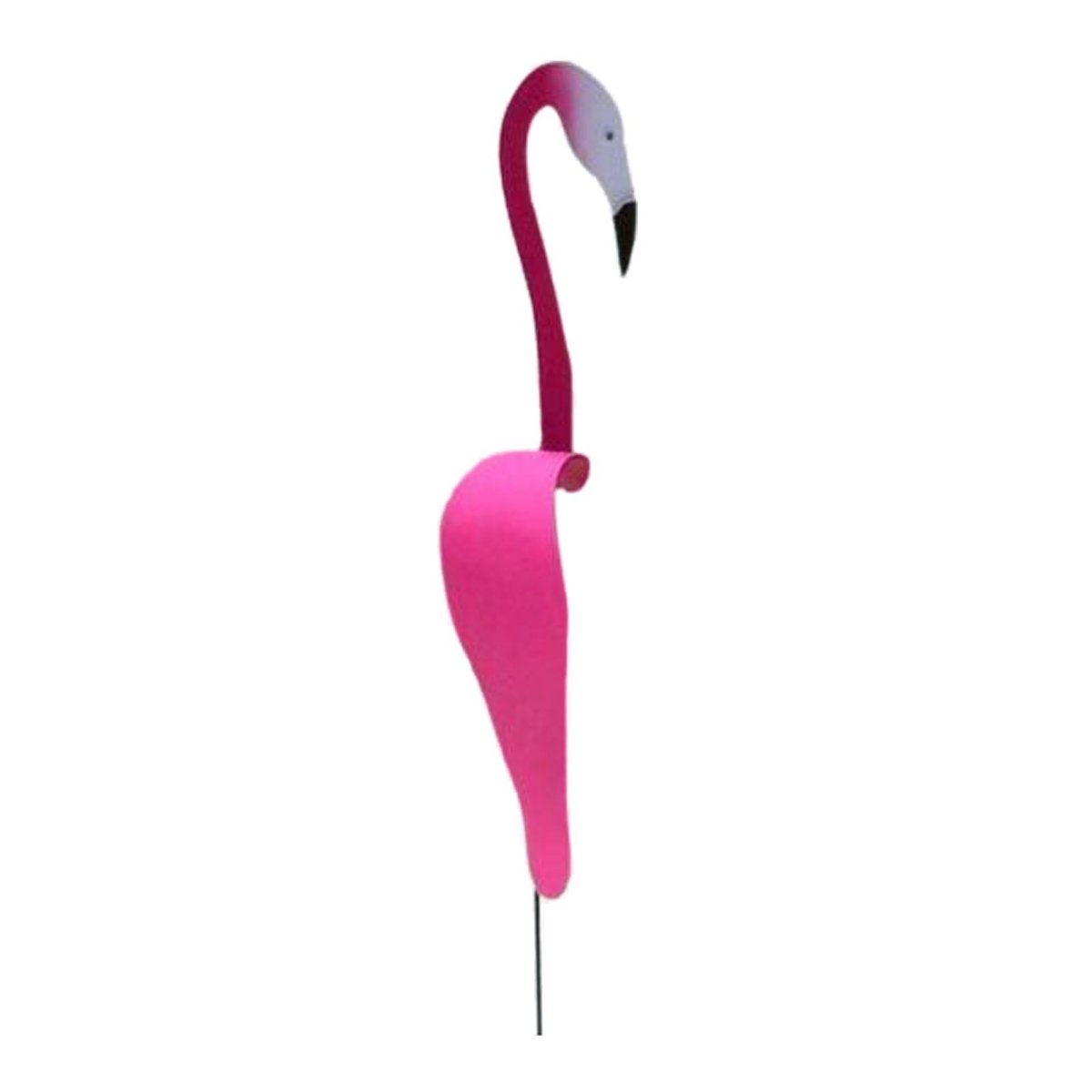 Decoración de jardín Flamingolo de aluminio | Indicador de viento y decoración | Hecho a mano | PinkDrift