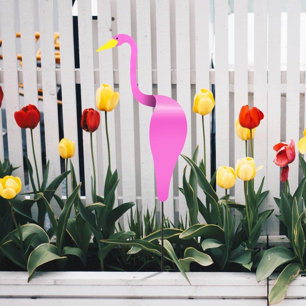 Decoración de jardín Flamingolo de aluminio | Indicador de viento y decoración | Hecho a mano | PinkDrift