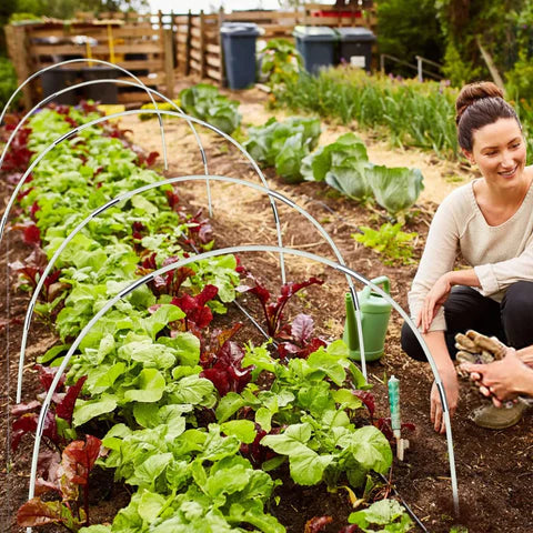 Gartenbügel-Set Fiberglas 5-teilig | DIY Pflanztunnel | Rostfrei | Flexgrow