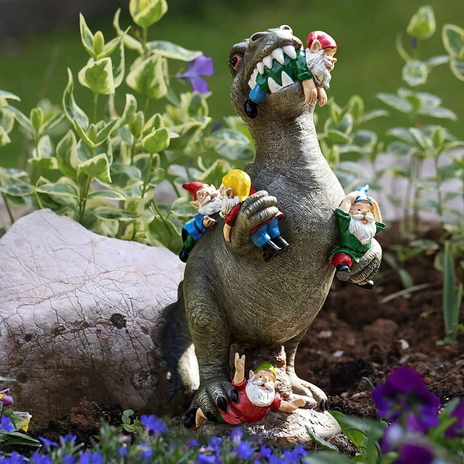 Tuindecoratie | Dinosaurierfiguur Kunsthars | Weerbestendig | RexTerra
