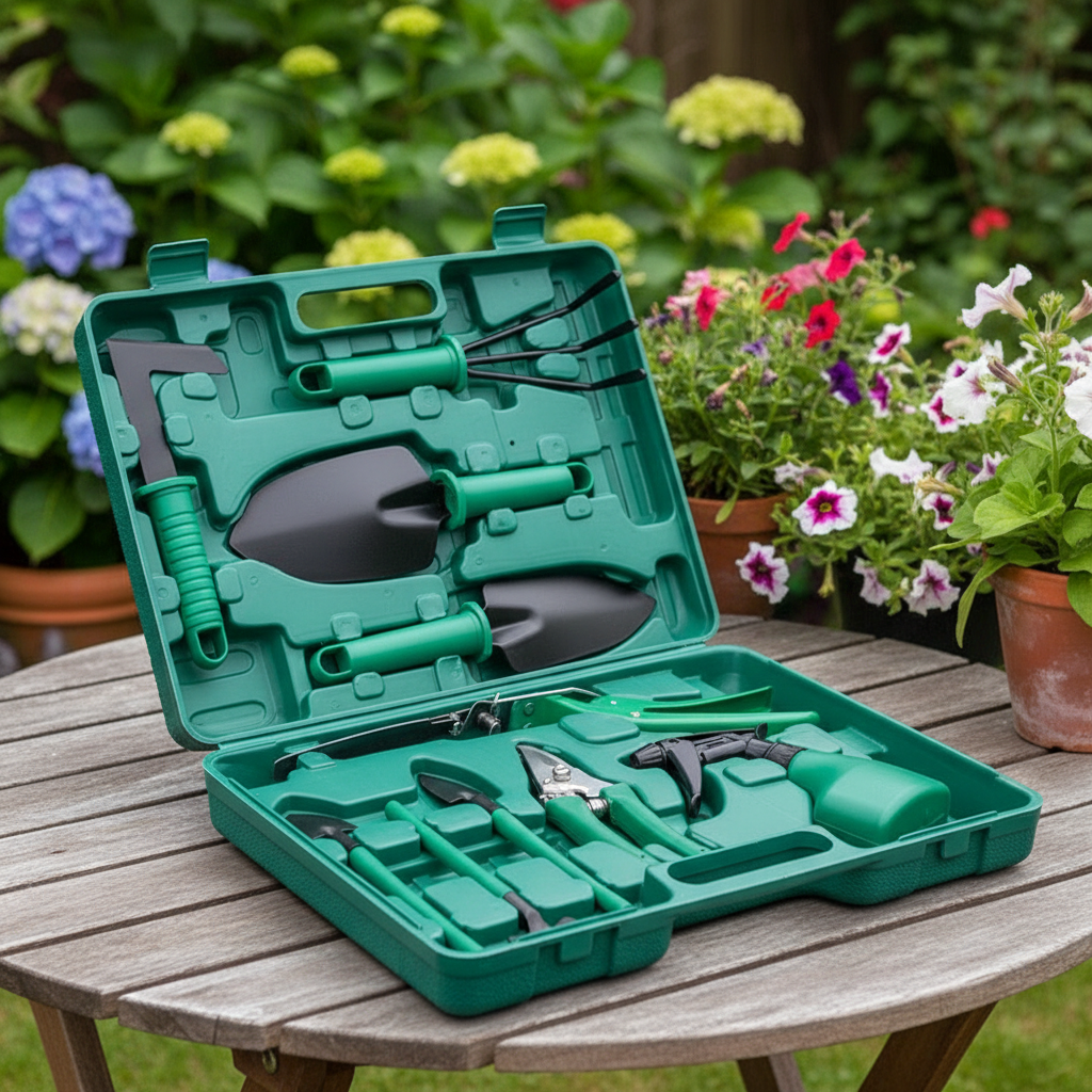 Gartengeräte-Set |10 Teile aus Edelstahl und ABS | Ergonomisch | TerraSet