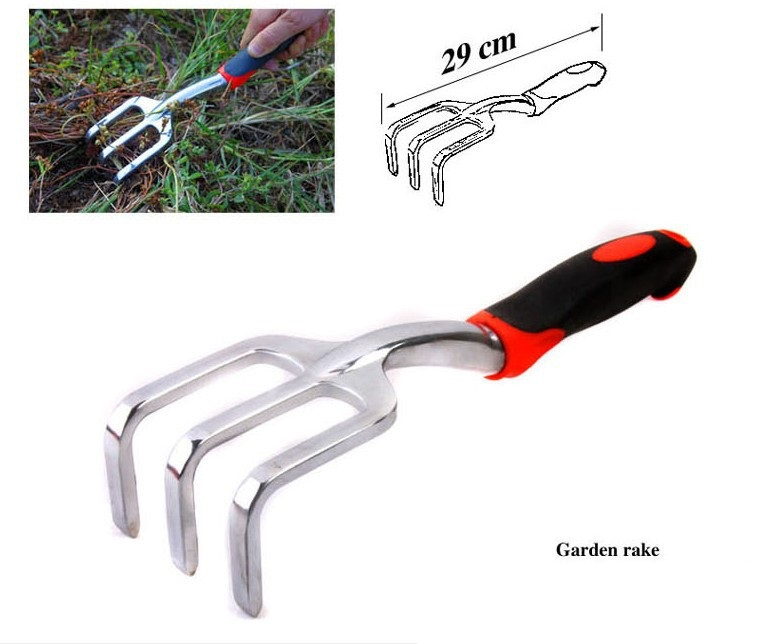 Gartenwerkzeug-Set 10-teilig aus Metall | Mit Tragetasche, ergonomische Griffe | Rostbeständig, leicht, für Beete und Balkone