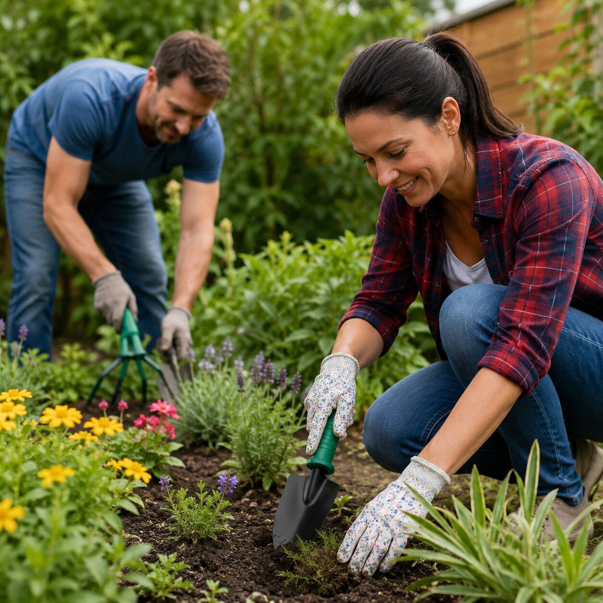 Gartenwerkzeug Set Edelstahl | 10 Teile inkl. Hartschalenkoffer für Pflanzen, Graben und Schneiden | Rostbeständig und ergonomisch 2